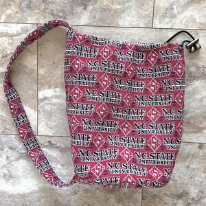 Vintage NC State Cloth Tapestry Sling Tote Bag Riddle & Cockrell NCSU Wolfpack